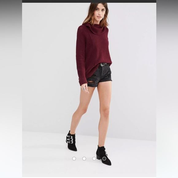 FREE PEOPLE NWT Sidewinder 100% Wool Knit Pullover Sweater - Picture 5 of 7